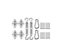 Kit di montaggio for tenda da sole triangolare 24 pezzi, for resistente, accessori in acciaio inossidabile nel cortile del giardino
