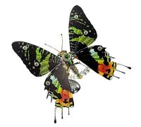 Kit di montaggio in metallo 3D, motivo a farfalla, meccanico in metallo, fai da te con ali mobili, modellismo in metallo per adulti e collezionisti, modello a farfalla Steampunk (Sunset Butterfly)