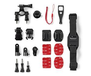 Kit di montaggio per action camera 7 supporti inclusi Custodia da viaggio Nedis