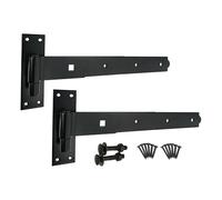 Kit di montaggio per cancello con gancio dritto e fascetta da 470 mm, in resina epossidica resistente, ideale per porte in legno, garage, cancelli da giardino e cancelli vialetti