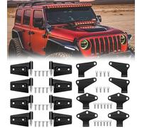 Kit di montaggio per cerniere a 4 porte compatibili con Jeep Wrangler JK JKU Unlimited Rubicon Sahara 2007-2018, adatto per Jeep Wrangler JK all'interno e all'esterno, cerniera per porta Jeep Wrangler