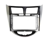 Kit Di Montaggio Per Cruscotto Cornice Per Pannello Frontale 2 DIN Da 9 Pollici Per Hyundai, Per Verna I-25, Per Solaris, Per Accent 2010-2017(Frame-silver-black)