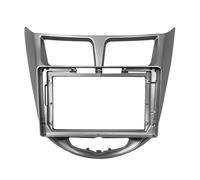 Kit Di Montaggio Per Cruscotto Cornice Per Pannello Frontale 2 DIN Da 9 Pollici Per Hyundai, Per Verna I-25, Per Solaris, Per Accent 2010-2017(Frame-silver)