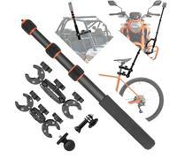 Kit di montaggio per fotocamera da moto con bastone invisibile per selfie da 109,2 cm, compatibile con Insta360 X5-X, morsetto per manubrio bici resistente, compatibile con GoPro 13-3, Osmo 360 Nano