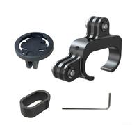 Kit di montaggio per manubrio per bici Garmin e action camera con filettatura da 1/4 di pollice, staffa in alluminio per barre larghe 35-55 mm (kit adattatore computer)