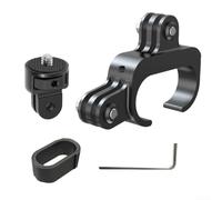 Kit di montaggio per manubrio per bici Garmin e action camera con filettatura da 1/4", staffa in alluminio per barre larghe 35-55 mm (kit connettore 1/4)