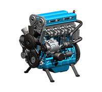 Kit di montaggio per modellino di motore L4, 3D in metallo turbocompresso in linea-quattro per auto, ingegneria meccanica, costruzione di modelli meccanici STEM per adolescenti