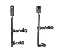 Kit di montaggio per moto Insta360 One X5 X4 X3 X2 RS DJI OSMO 360 GoPro MAX- doppio morsetto supporto manubrio con bastone selfie da 155 cm per moto e biciclette record di guida