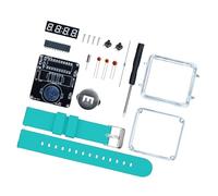 Kit di montaggio per orologi elettronici con display digitale a LED, orologio da polso artigianale con parti in metallo in silicone Kit di orologi a LED ad alta luminosità
