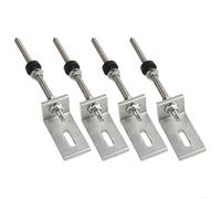 Kit di montaggio per pannelli solari M10 in lega di alluminio e acciaio inossidabile con staffa angolare a L per lamiera trapezoidale e tetti ondulati - He(200 mm)