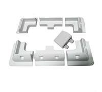 Kit di montaggio per pannelli solari per camper e barche, resistente, design senza trapano, con copertura impermeabile per l'ingresso dei cavi (bianco)