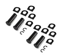 Kit di montaggio per pedane moto, 2 set con perni, molle, rondelle per Harley Davidson Rider/Passeggero (Nero)