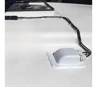 Kit di montaggio per tetto di pannelli solari per roulotte e barche con copertura di tenuta per l'ingresso dei cavi, staffa in PVC resistente all'acqua, non richiede trapano, Compat (bianco)