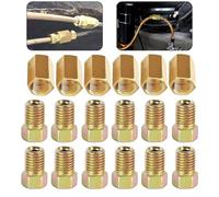 Kit di montaggio per tubo del freno, 18 pezzi, assortimento in ottone per linee svasate invertite da 3/16", prestazioni affidabili con filettatura 3/8 24