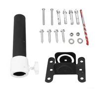 Kit di montaggio satellitare per Internet, supporto per parete, soffitto e gronda in metallo resistente alle intemperie (corto 23 x 13 x 6,5 cm e tubo dritto)