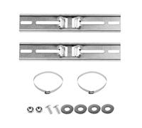 Kit di montaggio su palo, staffe in acciaio inox da 40 cm, con morsetto regolabile da 200 mm, per scatola di giunzione esterna impermeabile (2 pezzi)