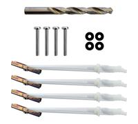 Kit di montaggio TV con perno in acciaio per supporti TV inclinati e a basso profilo - Include