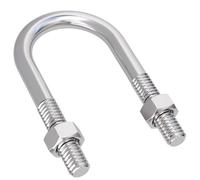 Kit di morsetti a U extra lunghi in acciaio inossidabile M20 e M24 con 2 dadi, for tubi di grandi dimensioni, strutturali e marini(M20*219 (1 set))