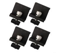 Kit di morsetti e morsetti di montaggio per pannelli solari regolabili in lega di alluminio nero per moduli da 30 mm, 35 mm, 40 mm, con viti in acciaio inox per (4 morsetti da 30 mm)