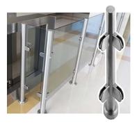 Kit di Morsetti per Pali tondi per balaustre, Adatto per balaustre Interne/Esterne, ringhiere per Scale e Piattaforme, Ideale per Giardini, terrazze e Loft. Pali a Forma di D, Alti 85 cm.