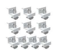 Kit di morsetti terminali per pannelli solari in alluminio per moduli da 30-35 mm - Staffa di montaggio fotovoltaica di medie dimensioni compatibile con guide a U, guide MN e guide di tipo 2855 - 4 o