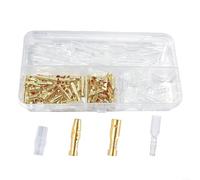 Kit di morsettiera a crimpare pressata a freddo da 3,5 mm per cablaggio elettrico automobilistico, camion e marino, 120 pezzi (30 set) con coperture isolanti trasparenti, materiale in rame, gamma di