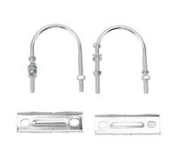 Kit di morsetto per mastice a doppia antenna Blocco in ferro vice con fitta con bulloni U Mast per staffa di montaggio per mastociti per l'installazione del bandiera TV wifi (UN)