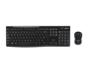 Kit di mouse e tastiera wireless affidabili Logitech MK270 in Nero, Danese/Norvegese/Svedese/Finlandese (QWERTY)