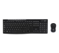 Kit di mouse e tastiera wireless affidabili Logitech MK270 in Nero, Francese (AZERTY)