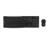 Kit di mouse e tastiera wireless affidabili Logitech MK270 in Nero, Inglese Internazionale (QWERTY)