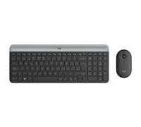 Kit di mouse e tastiera wireless ultrasottili Logitech MK470 in grafite, Spagnolo (QWERTY)