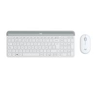 Kit di mouse e tastiera wireless ultrasottili Logitech MK470 in Off-white, Spagnolo (QWERTY)