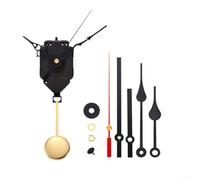 Kit di movimento per orologio da parete a pendolo fai da te, in metallo e plastica, nero, rosso (rosso)