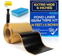 Kit di nastro adesivo per stagno, 9,2 m x 15,2 cm, nastro butilico biadesivo, per sigillare o riparare EPDM, PVC, HDPE, LDPE, RPE, LLDPE, perfetto per pesci piccoli o grandi e stagni koi, cascate e