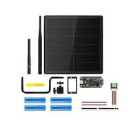 Kit di Nodi Solari LoRa da 5 W con Supporto per Antenna Meshtastic LoRa 2.4G con WiFi LoRa 32 V4, Batteria 18650 e Modulo GPS 868 MHz