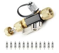 Kit di nucleo valvola, strumento di rimozione del nucleo della valvola 2 in 1 con guarnizione a sfera per sistemi HVAC da 1/4 e 5/16 pollici, attrezzatura di manutenzione