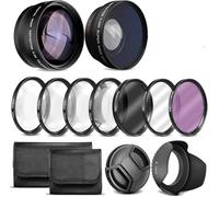 Kit di obiettivi deluxe per Canon EOS R100 R50 R10 con obiettivo RF-S 18-45 mm, per Canon EOS M50 M50 Mark II con kit obiettivo EF-M 15-45 mm, include: set di 7 filtri da 49 mm + grandangolo da 49 mm