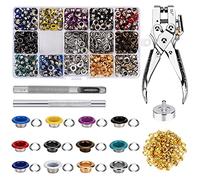 Kit di occhielli 701 pezzi Pinze per occhielli in metallo Kit di strumenti per occhielli da 5 mm con punzonatura per telone Strumenti per l'installazione di scarpe Borse in pelle Abbigliamento