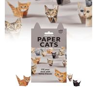 Kit di Origami per Gatti di Carta fai-da-te, 50 Fogli di Carta 3D per Piegature, Set Creativo di Artigianato Animali per Bambini e Adulti, Decorazioni Creative per la Casa, Regali per Amanti dei Gatti