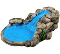 Kit di ornamenti blu in miniatura per stagno per fate prato montagna ruscello decorazione casa artigianato accessori miniatur garten statue all'aperto Teich Dekoration