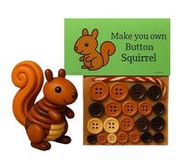 Kit di ornamenti fai da te con bottoni a forma di scoiattolo, per creare il tuo bottone a forma di scoiattolo, kit di bottoni artigianali da appendere all'albero di