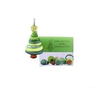 Kit di ornamenti natalizi fai da te in plastica colorata 8 cm 5,5 cm 4,8 cm | Bottoni in plastica, 3 misure incluse, motivi natalizi con albero di neve, kit completo con istruzioni