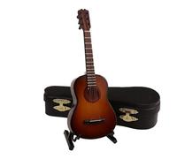Kit Di Ornamenti Per Strumenti Musicali Mini Chitarra Classica In Miniatura In Legno Modello Di Chitarra Strumento Musicale Decorazione Chitarra Regalo Decor(Brown)