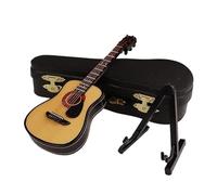 Kit Di Ornamenti Per Strumenti Musicali Mini Chitarra Classica In Miniatura In Legno Modello Di Chitarra Strumento Musicale Decorazione Chitarra Regalo Decor(Log color)