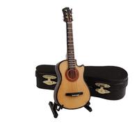 Kit Di Ornamenti Per Strumenti Musicali Mini Modello Di Chitarra Classica Folk Mini Modello Di Chitarra In Legno Strumento Musicale Decorazione Regalo Per Camera Da Letto Soggiorno(Wood 1)