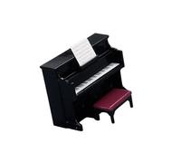 Kit Di Ornamenti Per Strumenti Musicali Mini Pianoforte Strumento Musicale Modello Scena Miniatura Casa Mano Fai Da Te Ornamenti Decorazione Per La Casa Figurine(Black)
