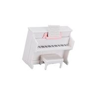 Kit Di Ornamenti Per Strumenti Musicali Mini Pianoforte Strumento Musicale Modello Scena Miniatura Casa Mano Fai Da Te Ornamenti Decorazione Per La Casa Figurine(White)
