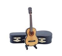 Kit Di Ornamenti Per Strumenti Musicali Modello Di Chitarra In Miniatura Con Supporto E Custodia Mini Violoncello Ornamenti Per Strumenti Musicali(Yellow soundtrack 13cm)