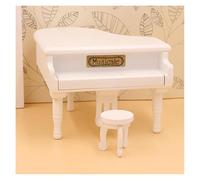 Kit Di Ornamenti Per Strumenti Musicali Modello Di Pianoforte A Coda In Miniatura Mini Accessori Per Strumenti Musicali Regalo(White)