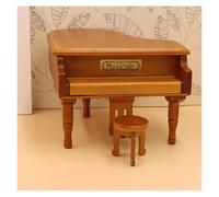 Kit Di Ornamenti Per Strumenti Musicali Modello Di Pianoforte A Coda In Miniatura Mini Accessori Per Strumenti Musicali Regalo(Light brown)